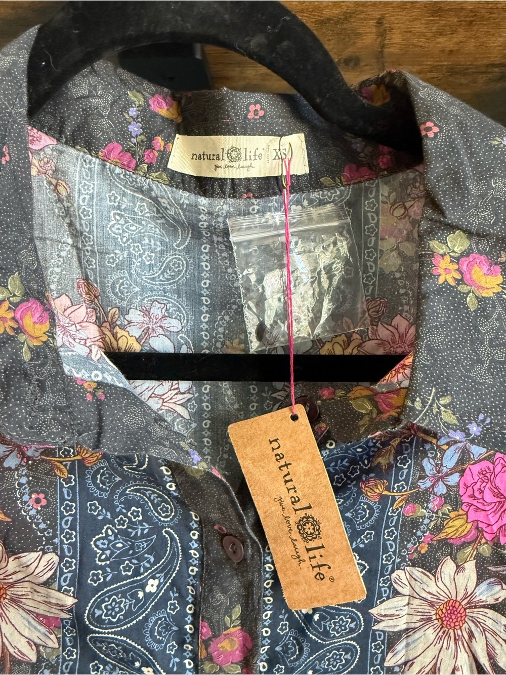 NWT Natural Life Barcelona Button Down & Patti Palazzo Pants Floral Cotton Set - Picture 5 of 11